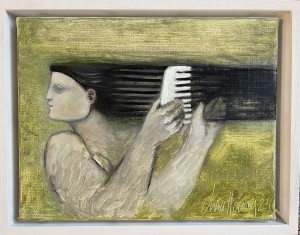 la femme au peigne, 18x24cm 450€